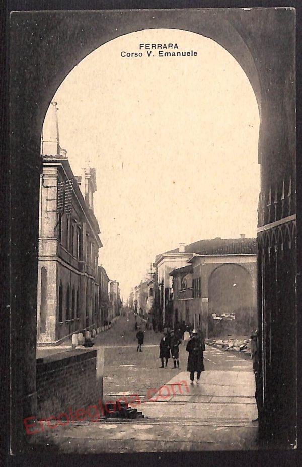 ae6053 - CARTOLINA D'EPOCA - Ferrara Città - Corso Vittorio Emanuele