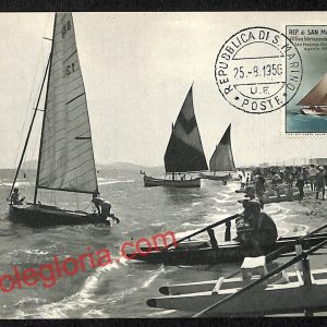 ah9936 - CARTOLINA D'EPOCA - Riccione Città - Spiaggia