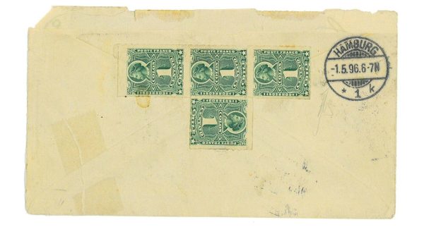 P2952 - CHILE 1896 FROM IQUIQUE TO HAMBURG 15 CT. FRANKING - immagine 2