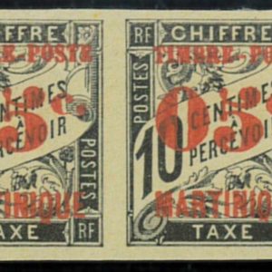 P3976 - MARTINIQUE YVERT 23 MINT LH, PAIR BORDER OF SHEET, SIGNED BARNICHON
