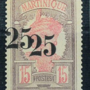 P3976 F - MARTINIQUE , YVERT 85 B , DOUBLE OVERPRINT , MNH