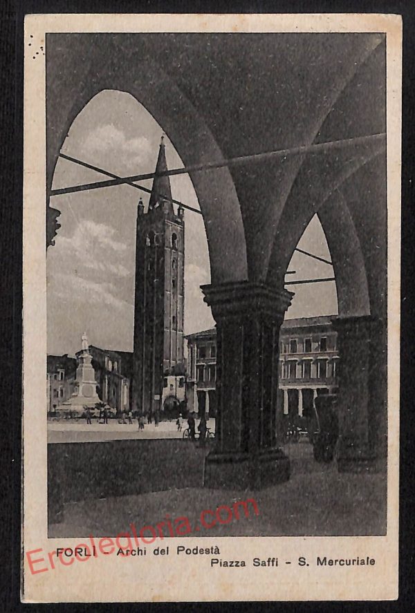 ag0341 - CARTOLINA D'EPOCA - Forlì Città - Piazza Saffi  1929