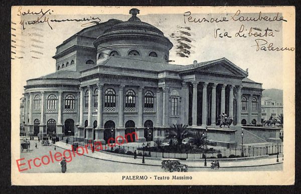 ah4645 - CARTOLINA D'EPOCA - Palermo Città - Teatro Massimo