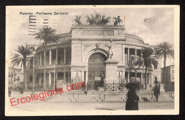 ah4647 - CARTOLINA D'EPOCA - Palermo Città - Politeama Garibaldi