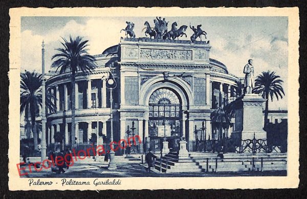 ah4650 - CARTOLINA D'EPOCA - Palermo Città - Politeama Garibaldi