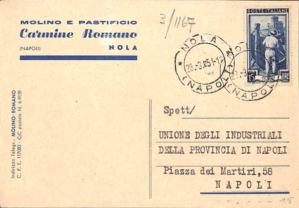 ab8363 - CARTOLINA  D'EPOCA - Napoli  Provincia  - NOLA  1951