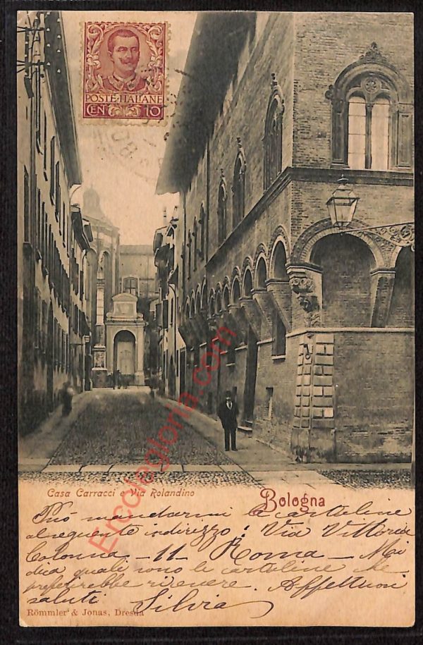 ae2477 - CARTOLINA  D'EPOCA - Bologna Città - Via Rolandino