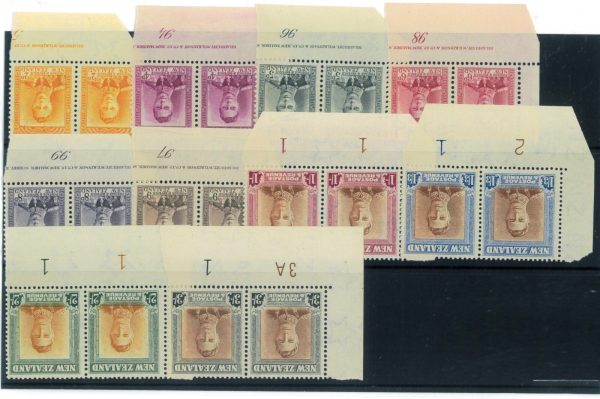 P3809 - NEW ZEALAND , GEORGE THE V, YVERT 285/94 CORNER PAIR MNH