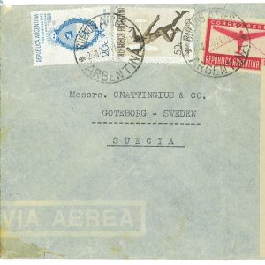 P4126 - ARGENTINA AIR MAIL LETTER 1943 TO SWEDEN, NICE MIXED FRANKING
