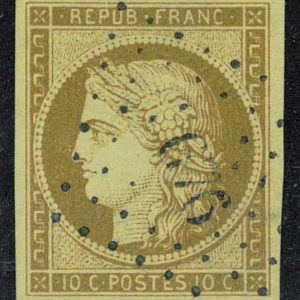 P3828 - FRANCE YVERT 1 A. VERY FINE USED, CERTIFICATE RAYBAUDI
