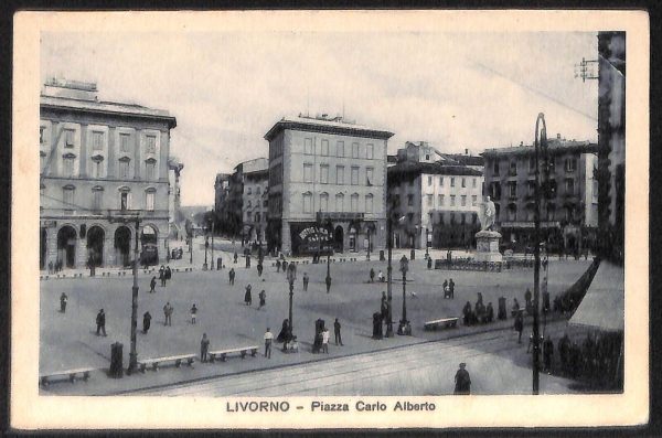 ac7409 - CARTOLINA D'EPOCA - Livorno Città - Piazza Carlo Alberto