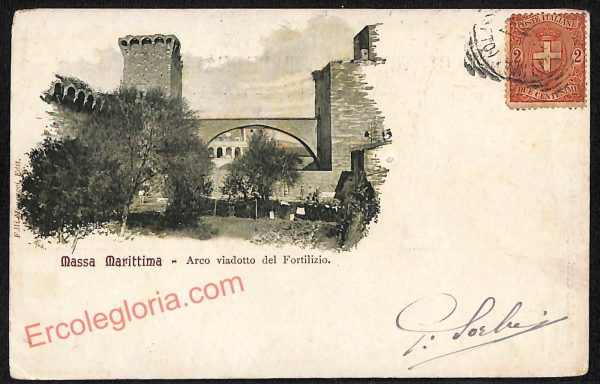 ag2298 - CARTOLINA D'EPOCA - Grosseto Provincia - Massa Marittima  1901