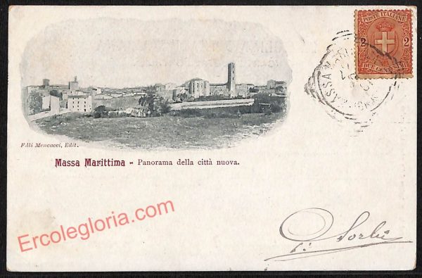 ag2302 - CARTOLINA D'EPOCA - Grosseto Provincia - Massa Marittima  1901