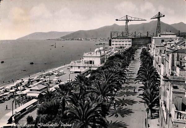 ab7674 -  CARTOLINA  D'EPOCA - Savona Provincia - PIETRA LIGURE  1954