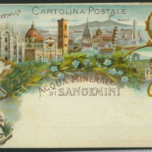 LIB885 - CARTOLINA d'Epoca - GUSS AUS Italy  PUBBLICITARIA: Acqua Sangemini 1900