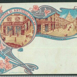 LIB889 - CARTOLINA d'Epoca - MILANO - Pubblicitaria GRANDE GALLERIA 33 - 1900