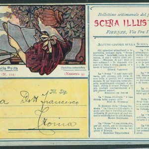 LIB892  - CARTOLINA d'Epoca - FIRENZE - Pubblicitaria SCENA ILLUSTRATA  1900's