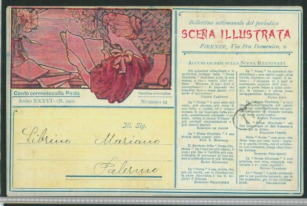 LIB894  - CARTOLINA d'Epoca - FIRENZE - Pubblicitaria SCENA ILLUSTRATA  1900's