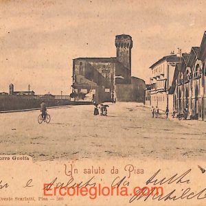 ad0104 - CARTOLINA D'epoca - Pisa Città - Le Stallete e la Torre Guelfa