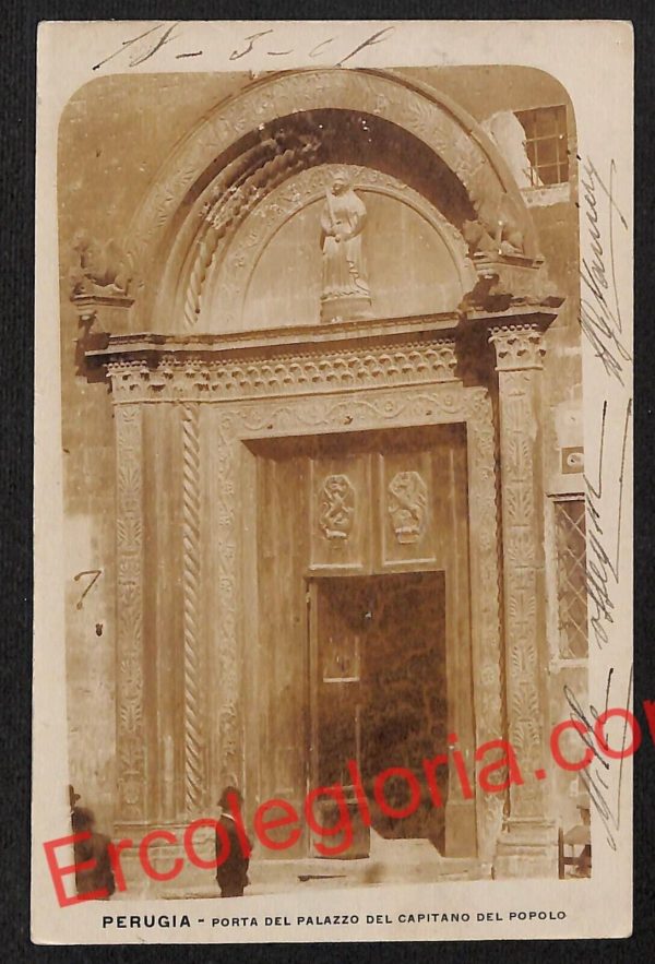 ah6390 - CARTOLINE  D'EPOCA - Perugia- Porta del Palazzo del Capitato del Popolo