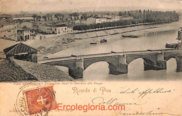 ad0124 - CARTOLINA D'epoca - Pisa Città - Ricordo di Pisa  1901