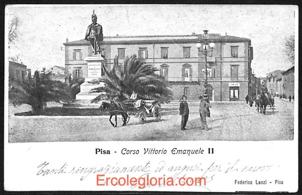 ad0126 - CARTOLINA D'epoca - Pisa Città - Corso Vittorio Emanuele  1906