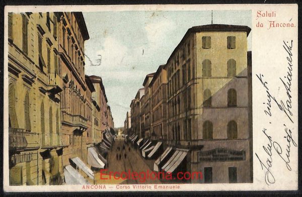 ad9663 - CARTOLINA D'EPOCA - Ancona Città - Corso Vittorio Emanuele
