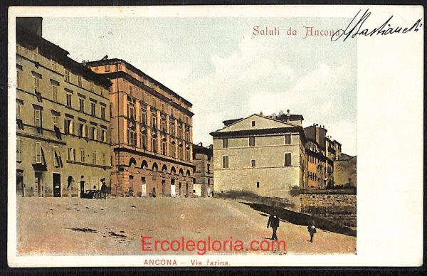 ad9664 - CARTOLINA D'EPOCA - Ancona Città - Via Farina