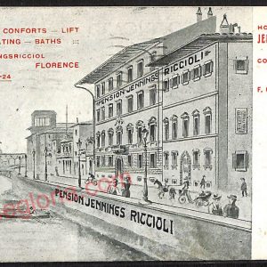 ae6219 - CARTOLINA D'EPOCA - Firenze Città- Hotel Pension Jenninds - Riccioli