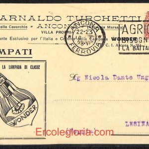 ad9672 - CARTOLINA D'EPOCA - Ancona Città - Rag. Arnaldo Turchetti  1923
