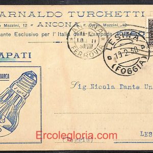 ad9673 - CARTOLINA D'EPOCA - Ancona Città - Rag. Arnaldo Turchetti  1930