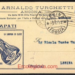 ad9674 - CARTOLINA D'EPOCA - Ancona Città - Rag. Arnaldo Turchetti  1931