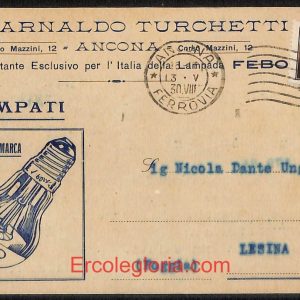 ad9676 - CARTOLINA D'EPOCA - Ancona Città - Rag. Arnaldo Turchetti  1930