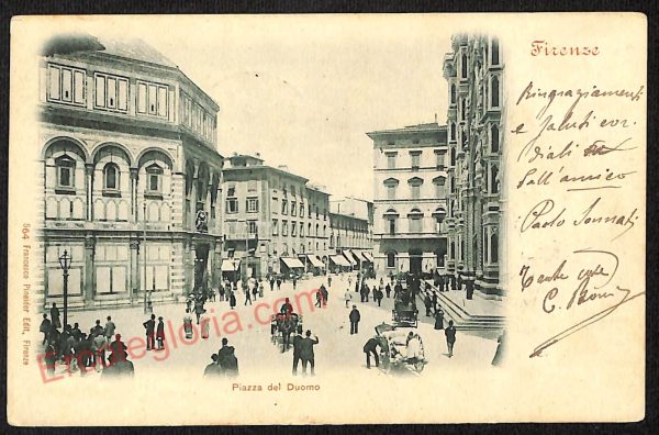 ae6225 - CARTOLINA D'EPOCA - Firenze Città - Piazza del Duomo
