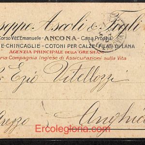 ad9675 - CARTOLINA D'EPOCA - Ancona Città - Giuseppe Ascoli   1911