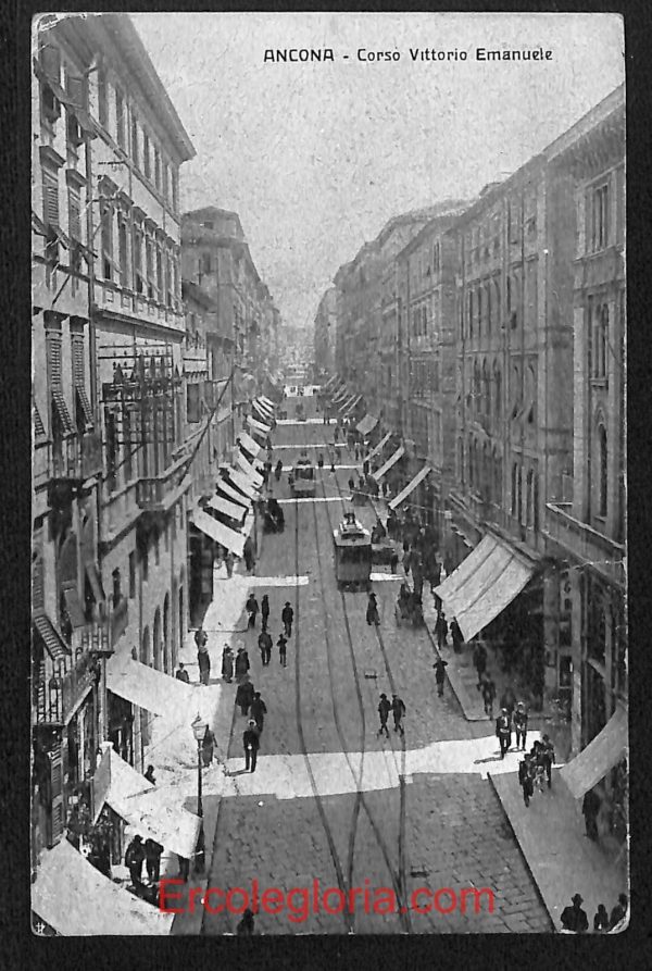 ad9677 - CARTOLINA D'EPOCA - Ancona Città - Corso Vittorio Emanuele  1926