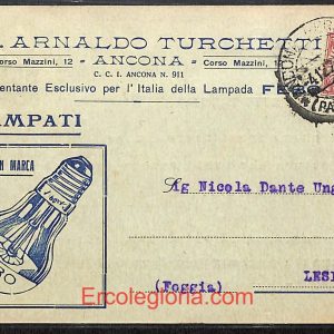 ad9678 - CARTOLINA D'EPOCA - Ancona Città - Rag. Arnaldo Turchetti
