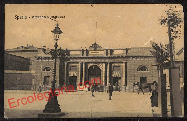 ag5567 - CARTOLINA D'EPOCA - La Spezia Città - Arsenale Ingresso  1910