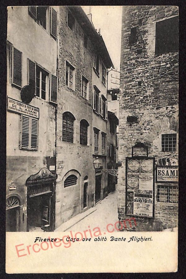 ae6241 - CARTOLINA D'EPOCA - Firenze Città - Casa ove abitò Dante Alighieri