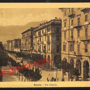 ag5571 - CARTOLINA D'EPOCA - La Spezia Città - Via Chiodo  1912