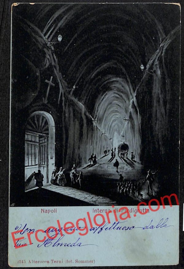 ah3523 - CARTOLINA D'EPOCA - Napoli Citta - Interno di Piedigrotta