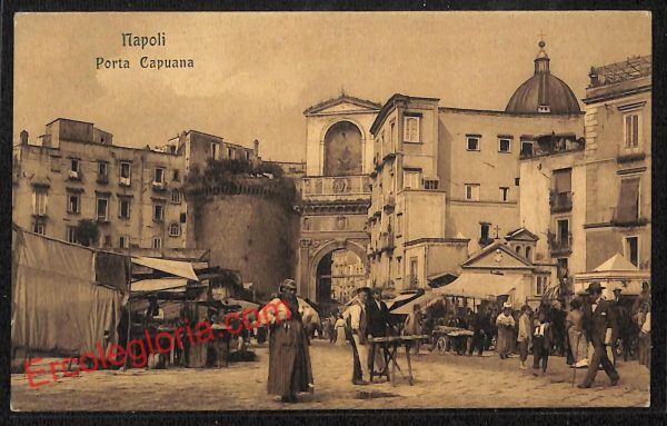 ah3524  - CARTOLINA D'EPOCA - Napoli Citta - Porta Capuana