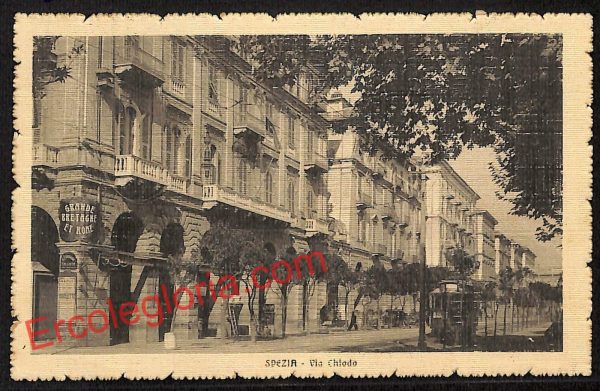 ag5577 - CARTOLINA D'EPOCA - La Spezia Città - Via Chiodo  1914