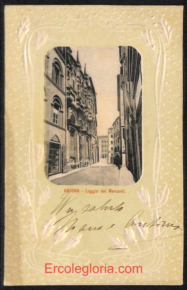 ad9683 - CARTOLINA D'EPOCA - Ancona Città - Loggio dei Mercanti