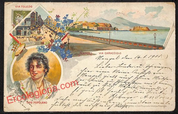 ah3525  - CARTOLINA D'EPOCA - Napoli Citta - Via Caracciolo
