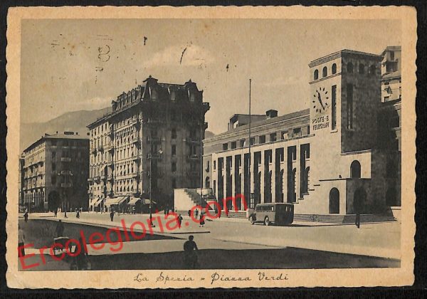 ag5580 - CARTOLINA D'EPOCA - La Spezia Città - Piazza Verdi  1941