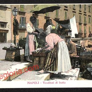 ah3536  - CARTOLINA D'EPOCA - Napoli Citta - Venditore di frutta