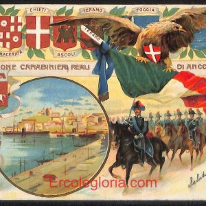 ad9691 - CARTOLINA ILLUSTRATA D'EPOCA - Legione Carabinieri Reali di ANCONA