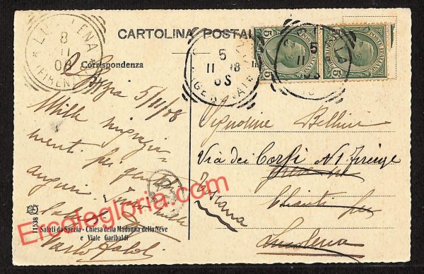 ag5584 - CARTOLINA D'EPOCA - La Spezia Città - Chiesa della Madonna della Neve - immagine 2