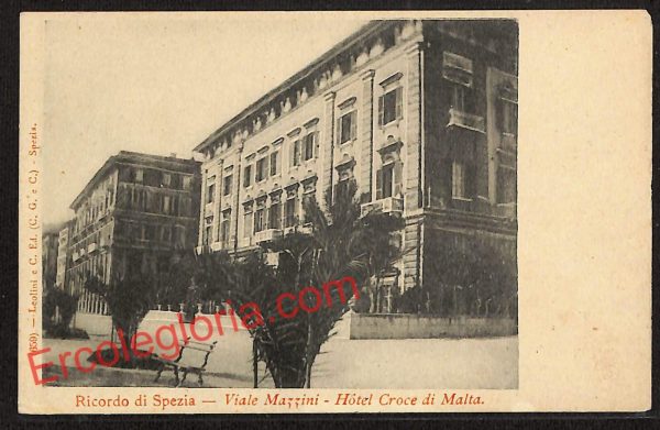 ag5587 - CARTOLINA D'EPOCA - La Spezia Città - Hotel Croce di Malta